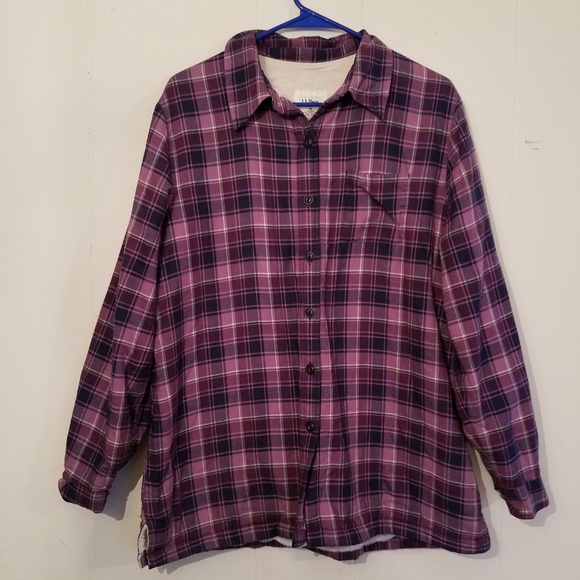 LLBean sherpa lined flannel shirt - Picture 4 of 10